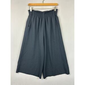 Rachel Comey Wide Leg Cropped Pants Black Elastic Waist Women's Size 4